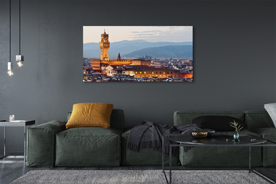 Leinwandbilder Panorama Sonnenuntergang Schloss Italien