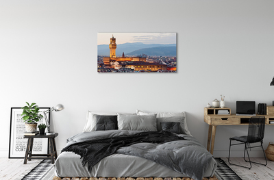 Leinwandbilder Panorama Sonnenuntergang Schloss Italien