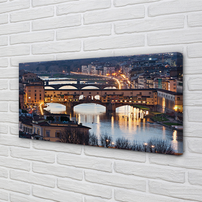 Leinwandbilder Italien Fluss Nacht Bridges