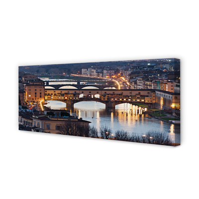 Leinwandbilder Italien Fluss Nacht Bridges