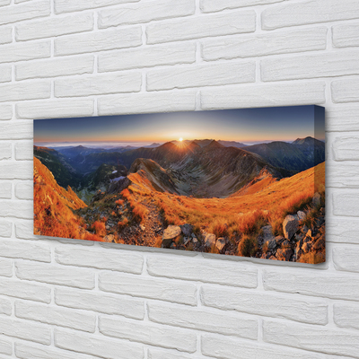 Leinwandbilder Sonnenuntergang Bergsonne
