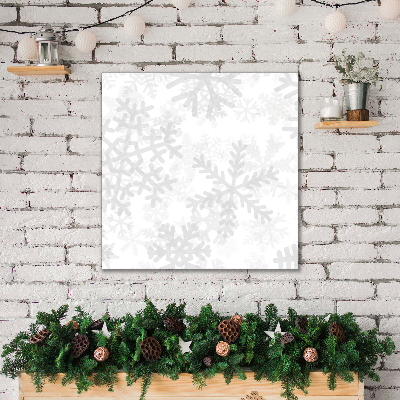 Canvas Kunstdruck Winter-Schnee-Schneeflocken
