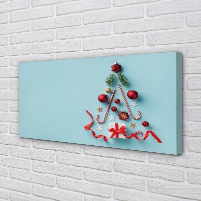 Leinwandbilder Geschenk kugeln Süßigkeiten Dekorationen