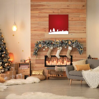 Leinwand-Bilder Weihnachtsbaum Weihnachten Schneeflocken