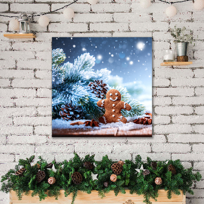 Canvas Kunstdruck Lebkuchen Weihnachtsferien Schnee