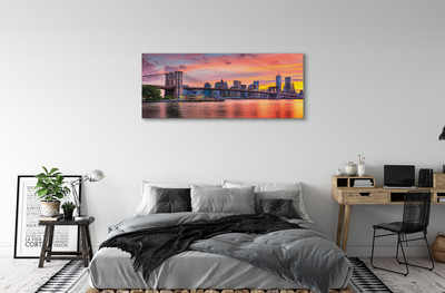 Leinwandbilder Sonnenaufgang Brücke