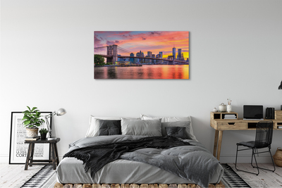 Leinwandbilder Sonnenaufgang Brücke