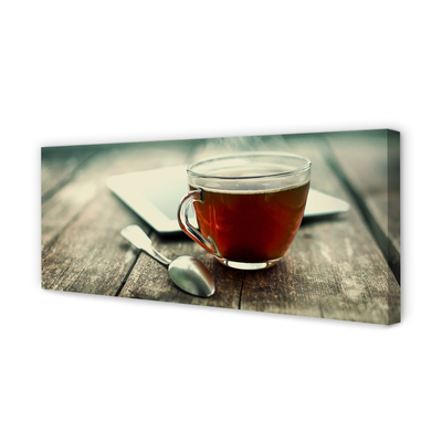 Leinwandbilder Erhitzen Sie einen Teelöffel Tee