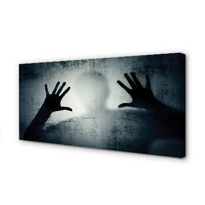 Leinwandbilder Schatten Hände und bilden Kopf
