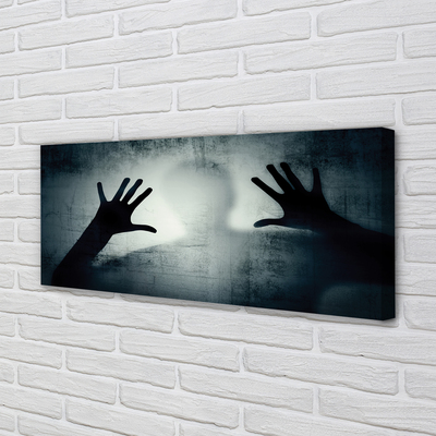 Leinwandbilder Schatten Hände und bilden Kopf