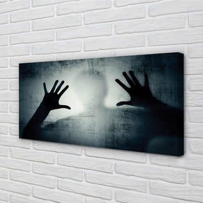 Leinwandbilder Schatten Hände und bilden Kopf