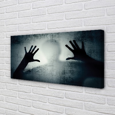 Leinwandbilder Schatten Hände und bilden Kopf