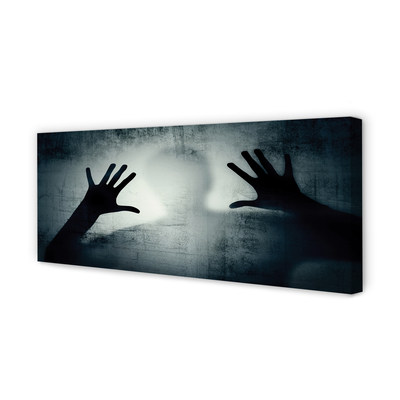 Leinwandbilder Schatten Hände und bilden Kopf