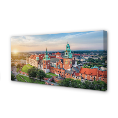 Leinwandbilder Krakow Schloss Sonnenaufgang Panorama