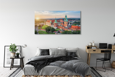 Leinwandbilder Krakow Schloss Sonnenaufgang Panorama