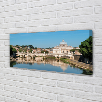 Leinwandbilder Rom Fluss Brücken