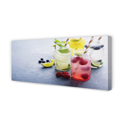 Leinwandbilder Raspberry Lemon Lime Cocktail