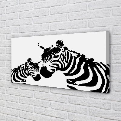 Leinwandbilder painted Zebra