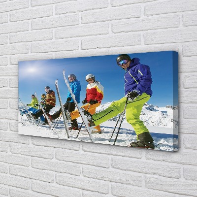 Leinwandbilder Skifahrer Winter in den Bergen