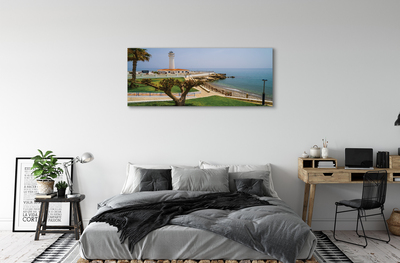Leinwandbilder Spanien Leuchtturm Küste