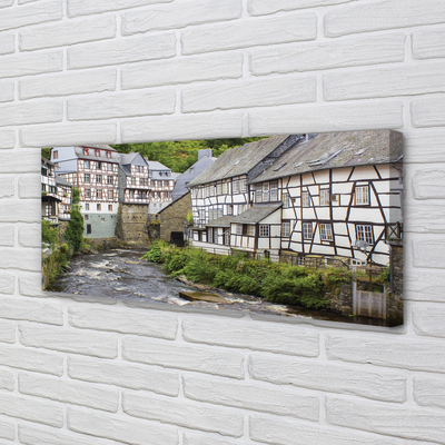 Leinwandbilder Deutschland Altbauten Fluss