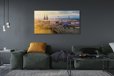 Leinwandbilder Deutschland Panorama Flussbrücken