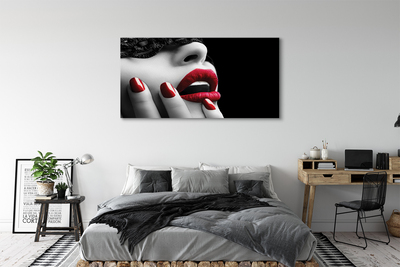 Leinwandbilder Nägel Frau Lippen