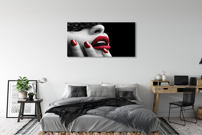 Leinwandbilder Nägel Frau Lippen