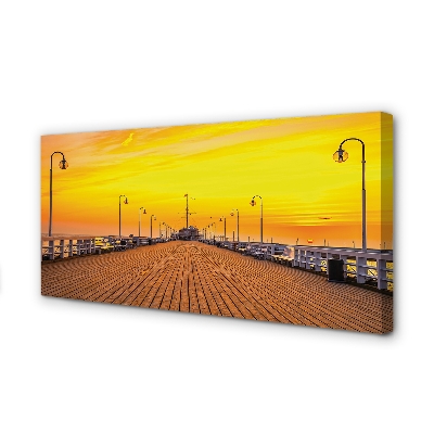 Leinwandbilder Danziger Pier Sonnenuntergang Meer Sonne