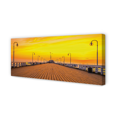 Leinwandbilder Danziger Pier Sonnenuntergang Meer Sonne