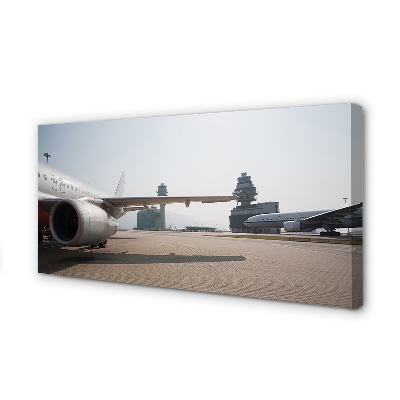 Leinwandbilder Himmel Gebäude Flugzeug Flughafen