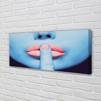 Leinwandbilder Neon-Lippen Frau