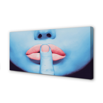 Leinwandbilder Neon-Lippen Frau