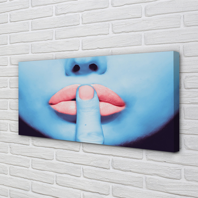 Leinwandbilder Neon-Lippen Frau