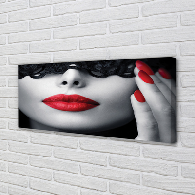 Leinwandbilder Frau mit den roten Lippen