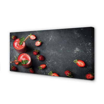 Leinwandbilder Erdbeer-Cocktail