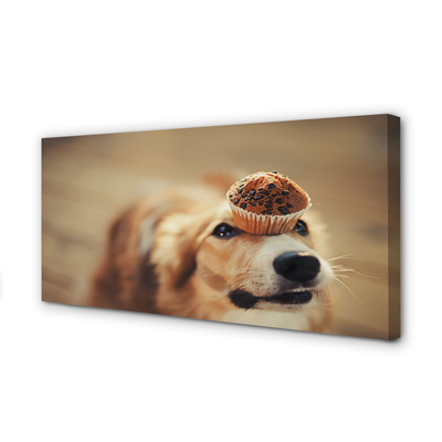 Leinwandbilder kleiner Hund Brot