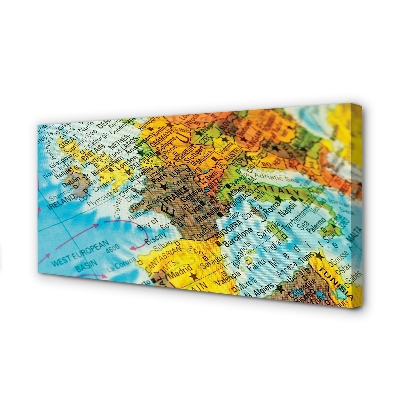 Leinwandbilder Weltkarte
