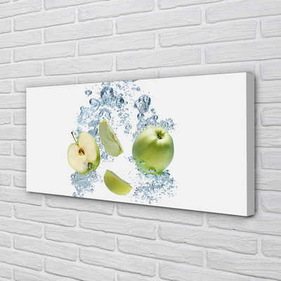 Leinwandbilder Apfel Wasser in Scheiben geschnitten