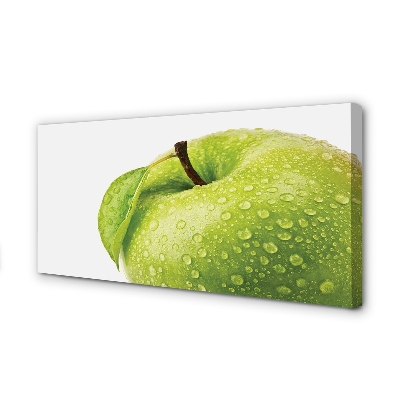Leinwandbilder Apple-Tropfen grünes Wasser