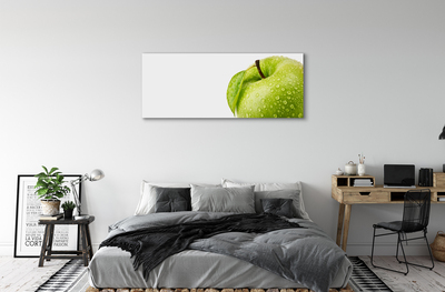 Leinwandbilder Apple-Tropfen grünes Wasser