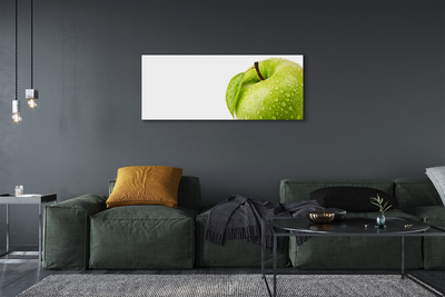Leinwandbilder Apple-Tropfen grünes Wasser