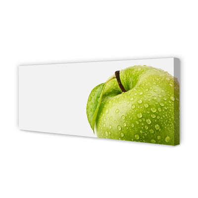 Leinwandbilder Apple-Tropfen grünes Wasser