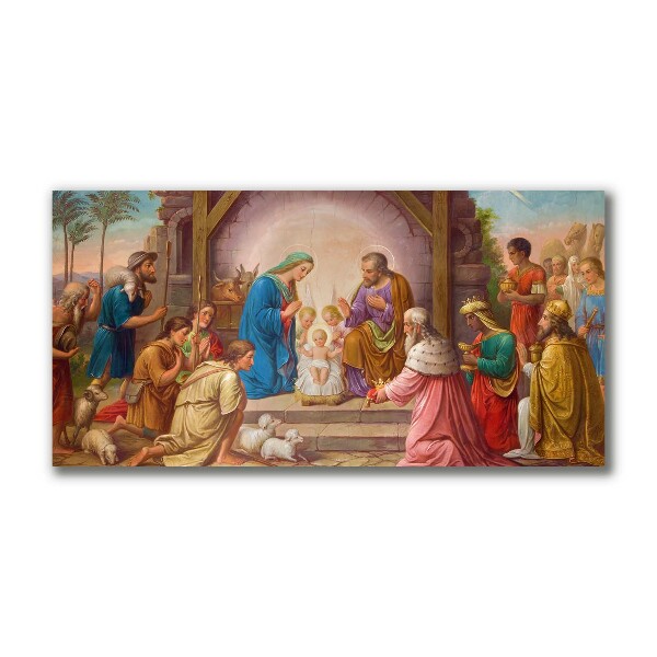 Canvas Kunstdruck Stabiles Weihnachten Jesus