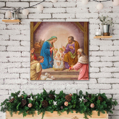 Canvas Kunstdruck Stabiles Weihnachten Jesus