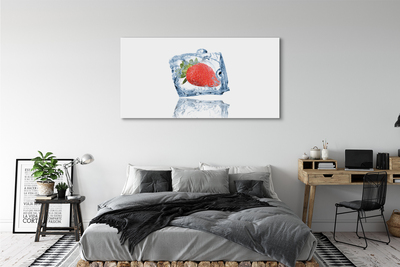 Leinwandbilder Strawberry Eiswürfel