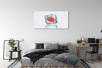 Leinwandbilder Strawberry Eiswürfel