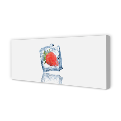 Leinwandbilder Strawberry Eiswürfel