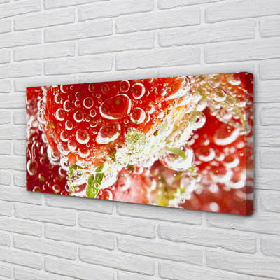 Leinwandbilder nasse Erdbeeren