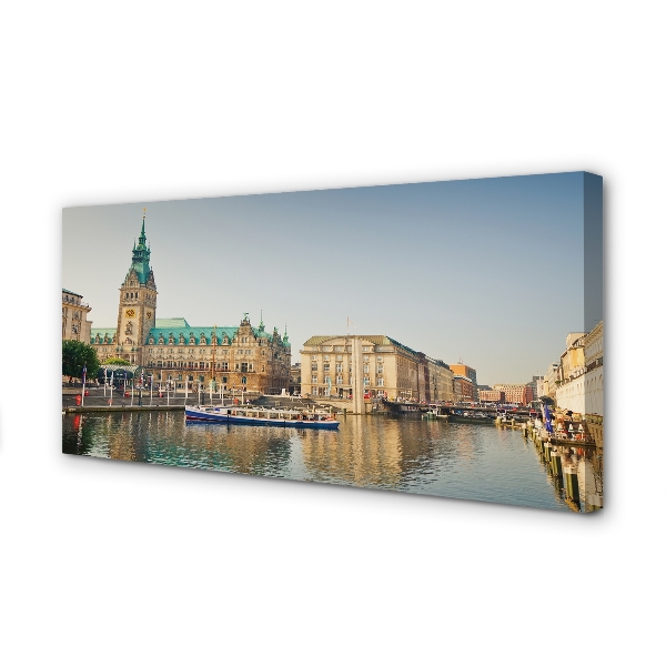 Leinwandbilder Hamburg Fluss Kathedrale